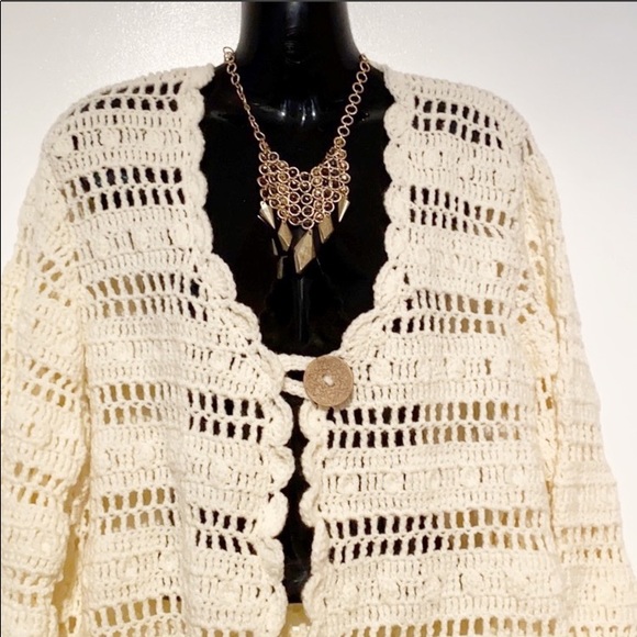 🆕 Artisan Crochet Sweater Cardigan … Gorgeous!!! NEW!!! - Picture 2 of 14